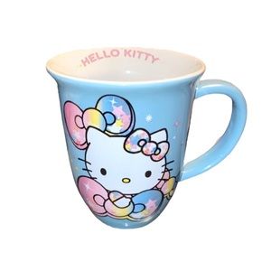 Silver Buffalo Sanrio Hello Kitty Pastel on Rainbow Wide Rim Ceramic Mug